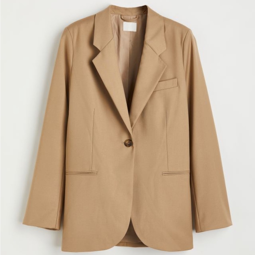 Tan Single-breasted Jacket